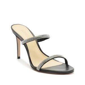 Schutz Black Rhinestone Heels